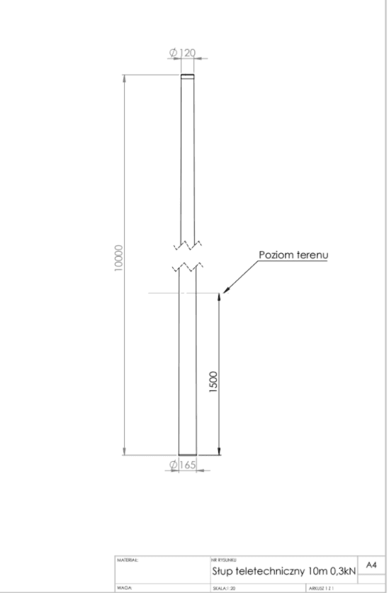 Słupy teletechniczne