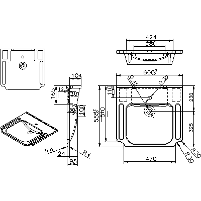 Umywalki ze zintegrowanymi uchwytami dla niepełnosprawnych