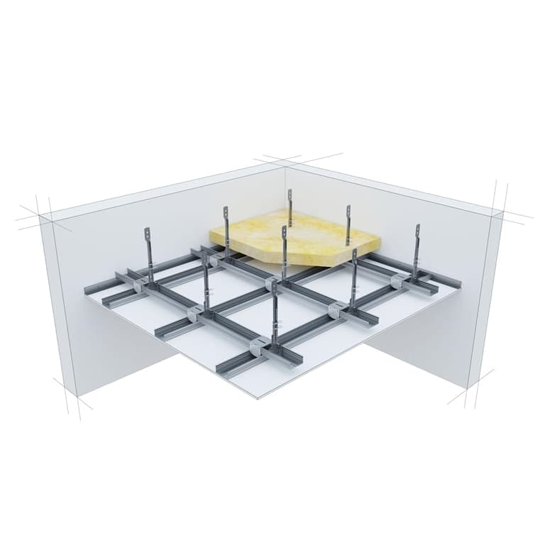 Systemy suchej zabudowy - Sufity podwieszane z płyt gipsowych