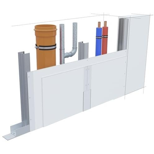 Systemy suchej zabudowy - Obudowy pionów z płyt gipsowych
